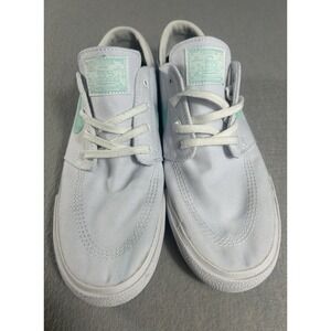 Nike SB Stefan Janoski Canvas Shoes White Teal Men's 8.5 AR7718-104 Skate